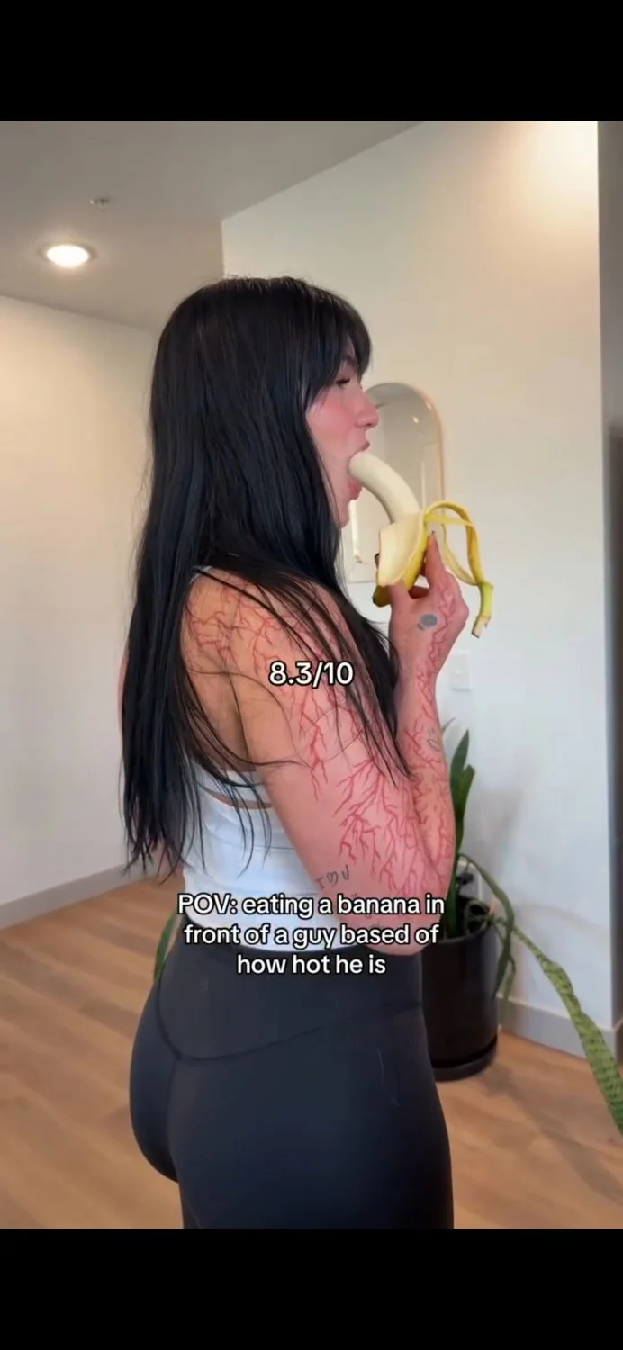 Hot Slut Eats Banana Like Dick image 2