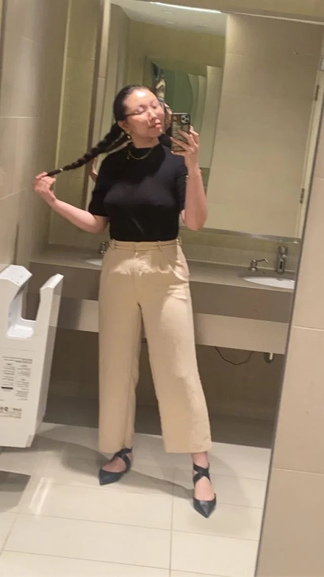 Mid Asian office girlie slutted out image 8