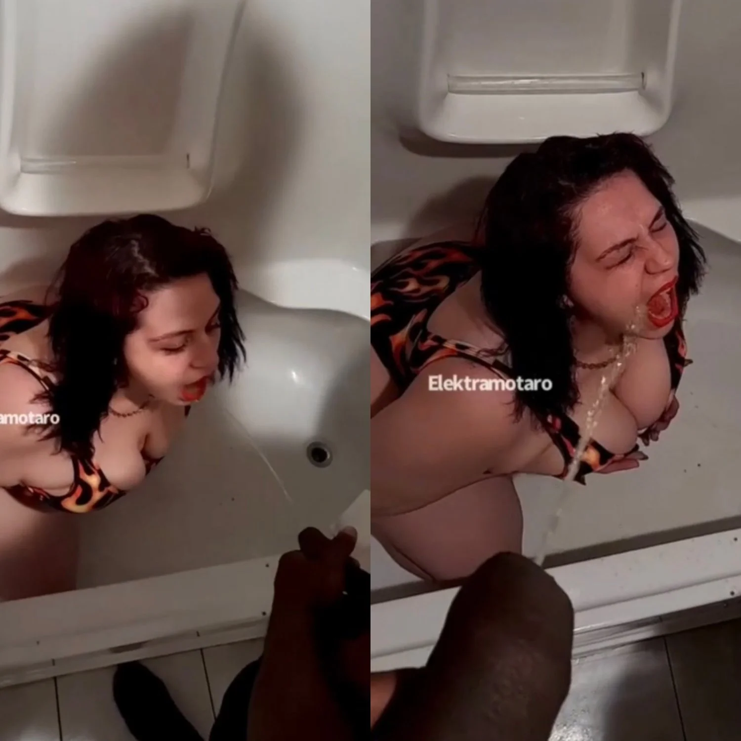 Two Gorilla Dick Daddies Piss On BBW Whore image 1