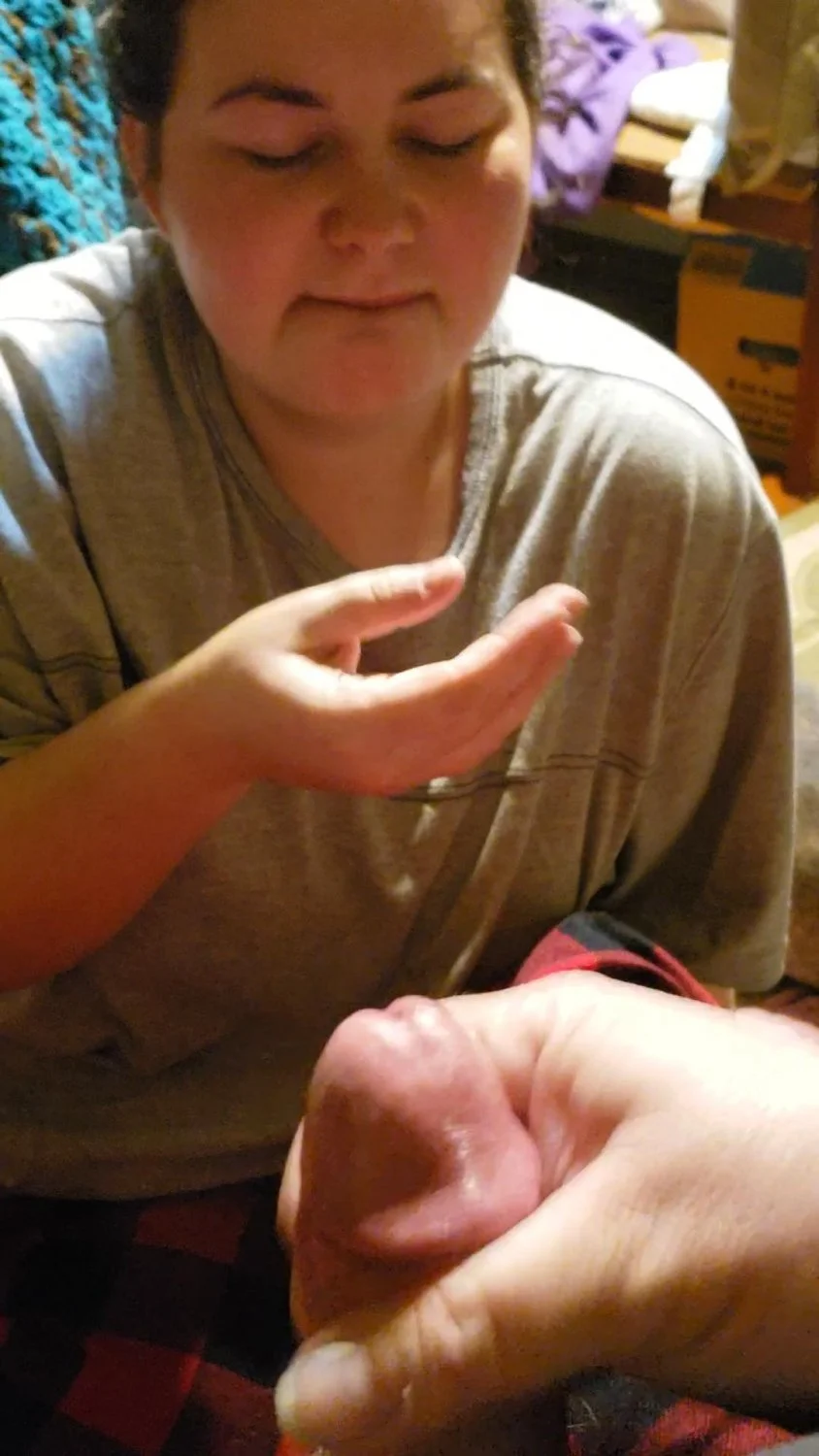Nicole watching, takes a cum shot in her mouth image 11