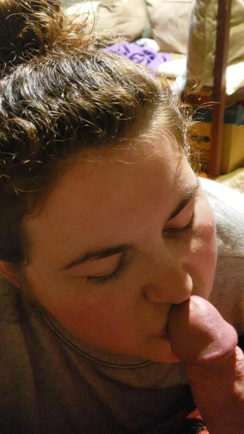 Nicole watching, takes a cum shot in her mouth image 13
