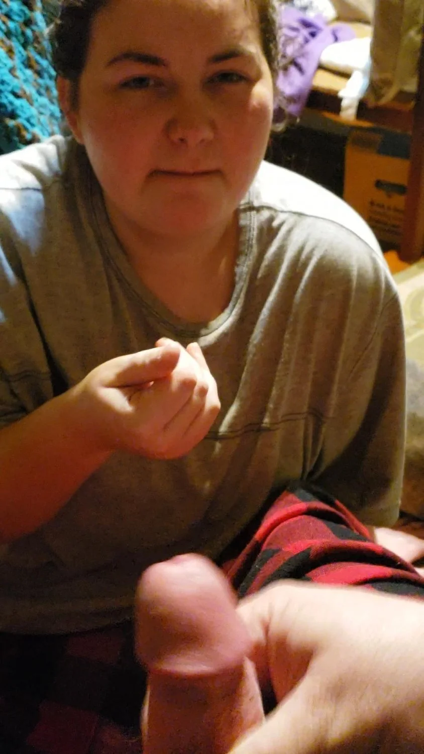 Nicole watching, takes a cum shot in her mouth image 9
