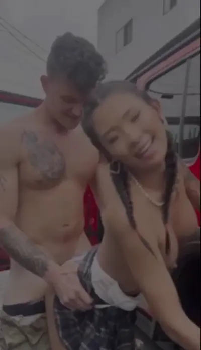 Hot asian babe fucked in public cover image