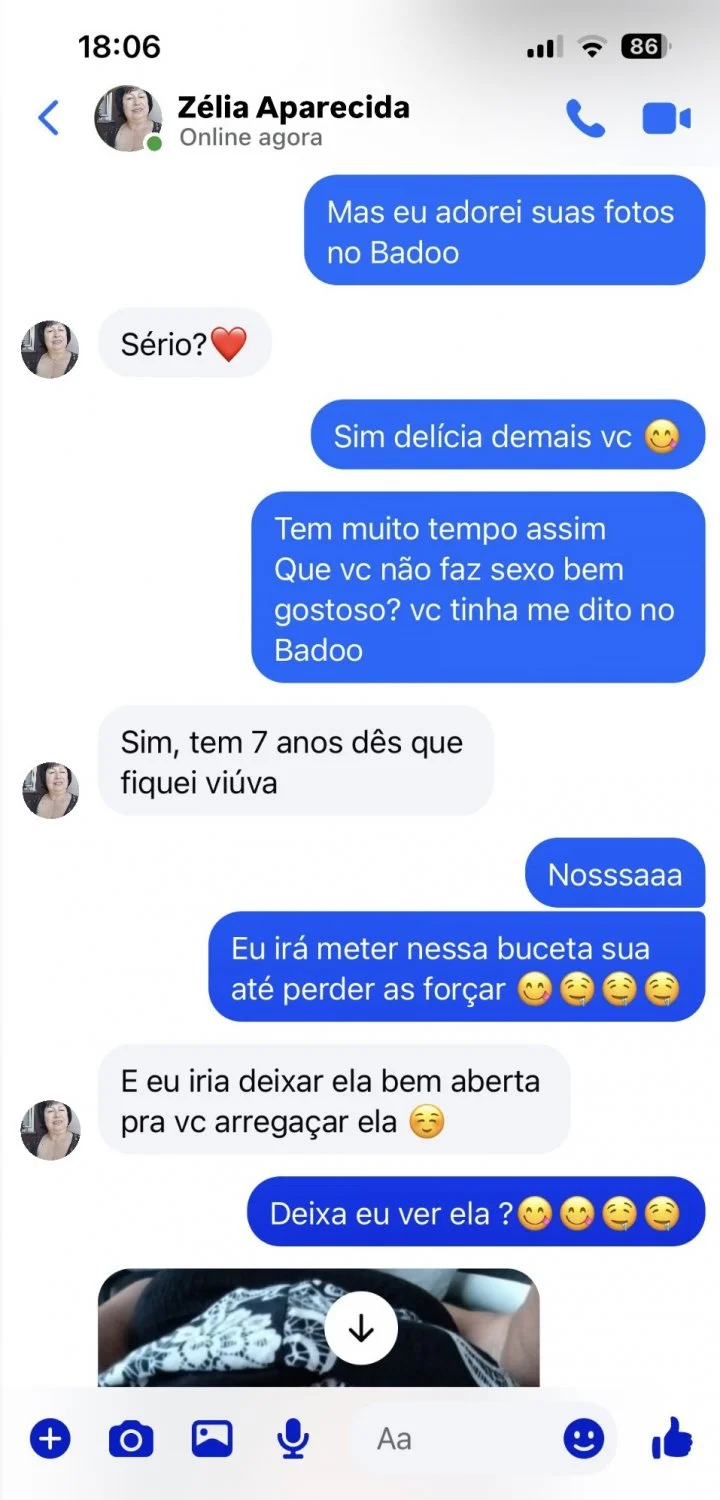 Esse vovó deliciosa demais que conheci viúva e comi no pelo amou a porra grossa do negão👵🏻😈🍆💦💦 image 2
