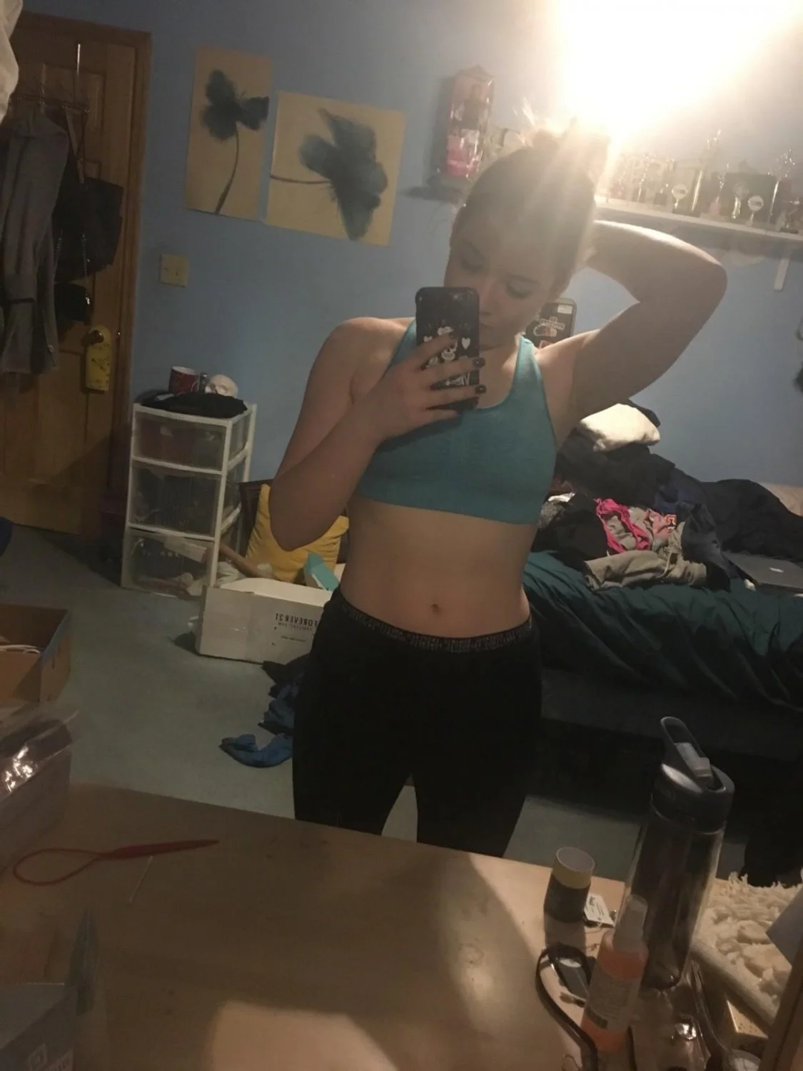 Teen selfies highlighting her perfect perky titties and firm ass🤤🤤🔥🔥 image 35