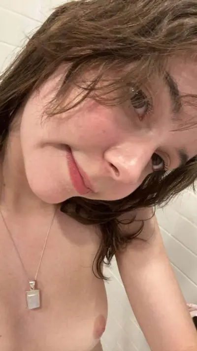 19 year old teen showing off her perky tits. Dm for submissions cover image