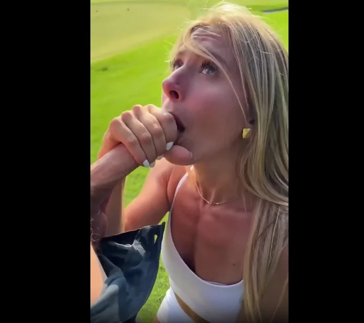 blonde girl was fucked outdoor on golf course image 3