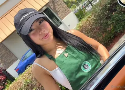 Cute Asian Starbucks Girl Giving a Blowjob and Gets Fucked Hard During her Shift in a Customer's Car cover image