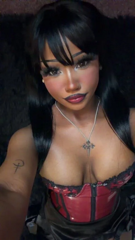 Michaela the ebony goth slut image 4