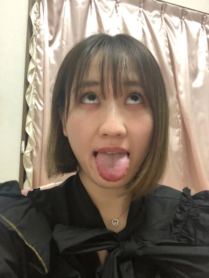 cute japanese woman embraces herself as a humiliating pig image 12