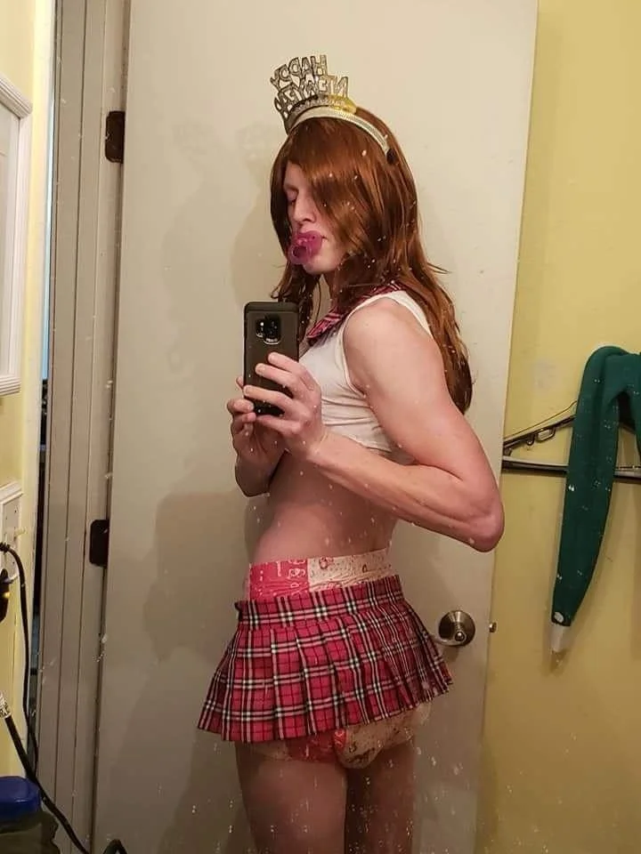 Diapered sissy baby girl image 36