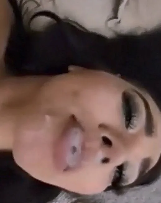 Thick asian hottie fucks and asks for facial image 1