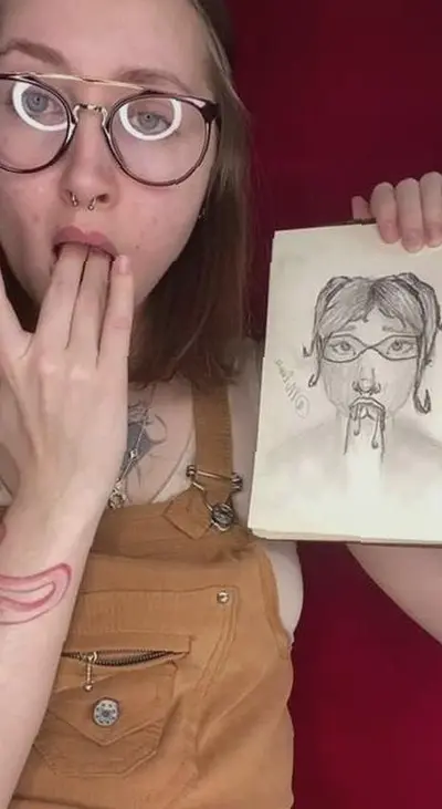 pretty little teen in her naughty mouth cover image