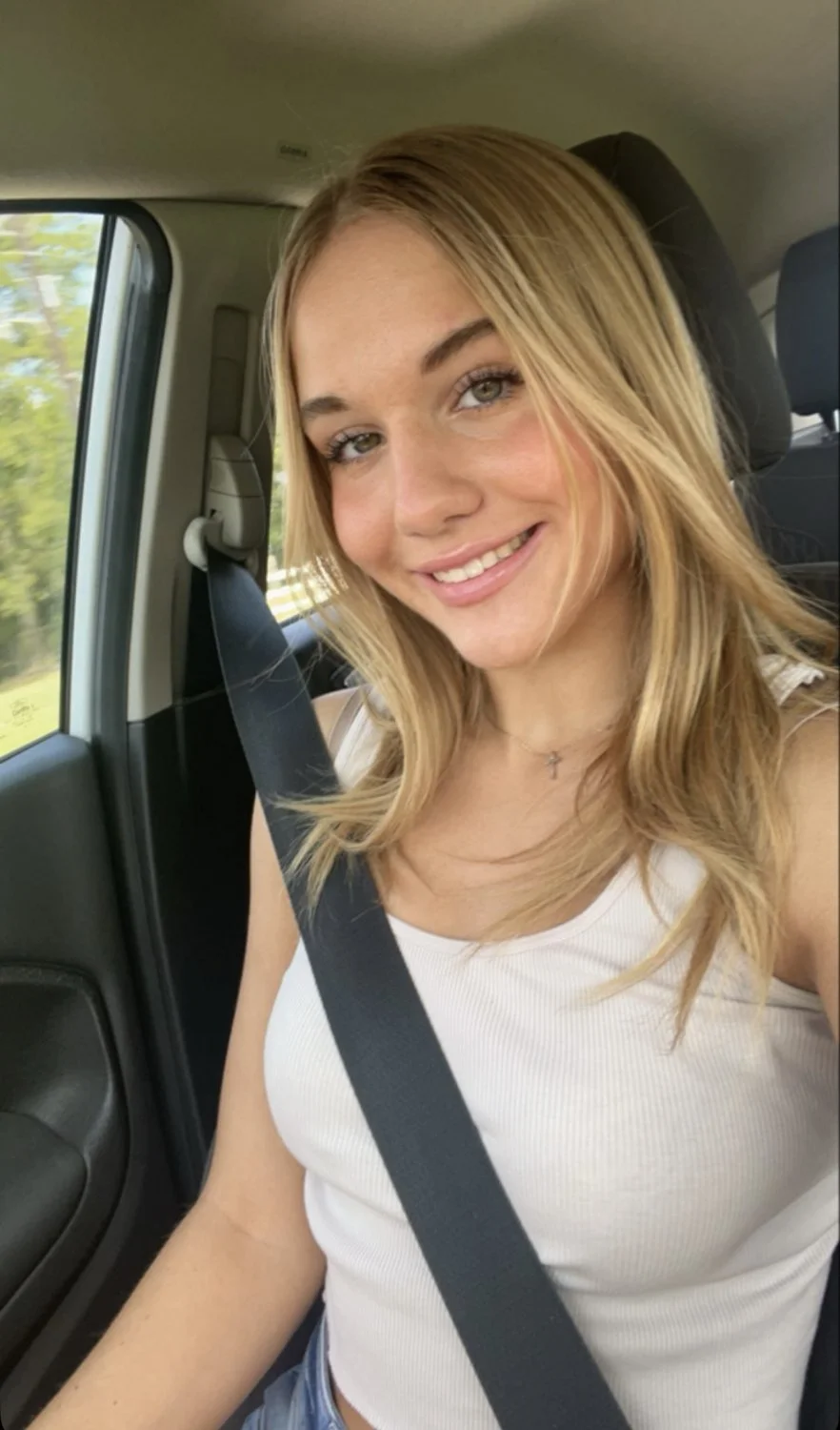 Sexy Blonde College Slut Showing Off image 11