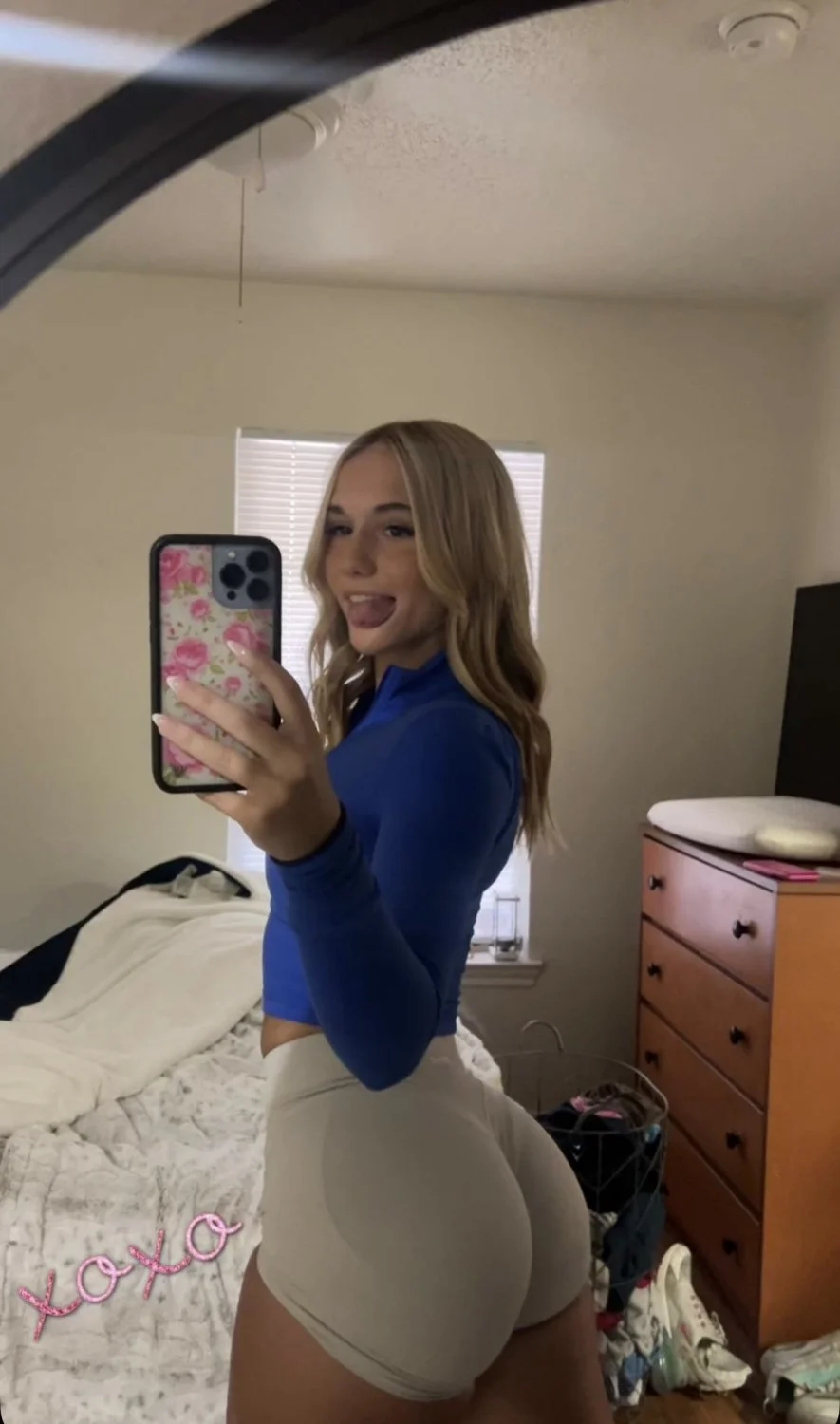 Sexy Blonde College Slut Showing Off image 6