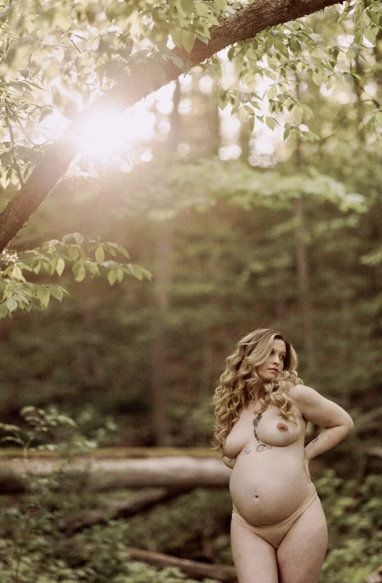 Dirty blonde Mommy on deck boudoir image 12