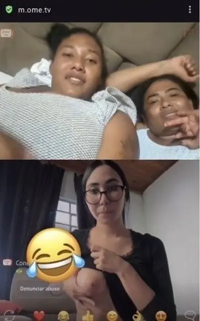 Putita brasileña enseña sus tetas y culos en ometv cover image