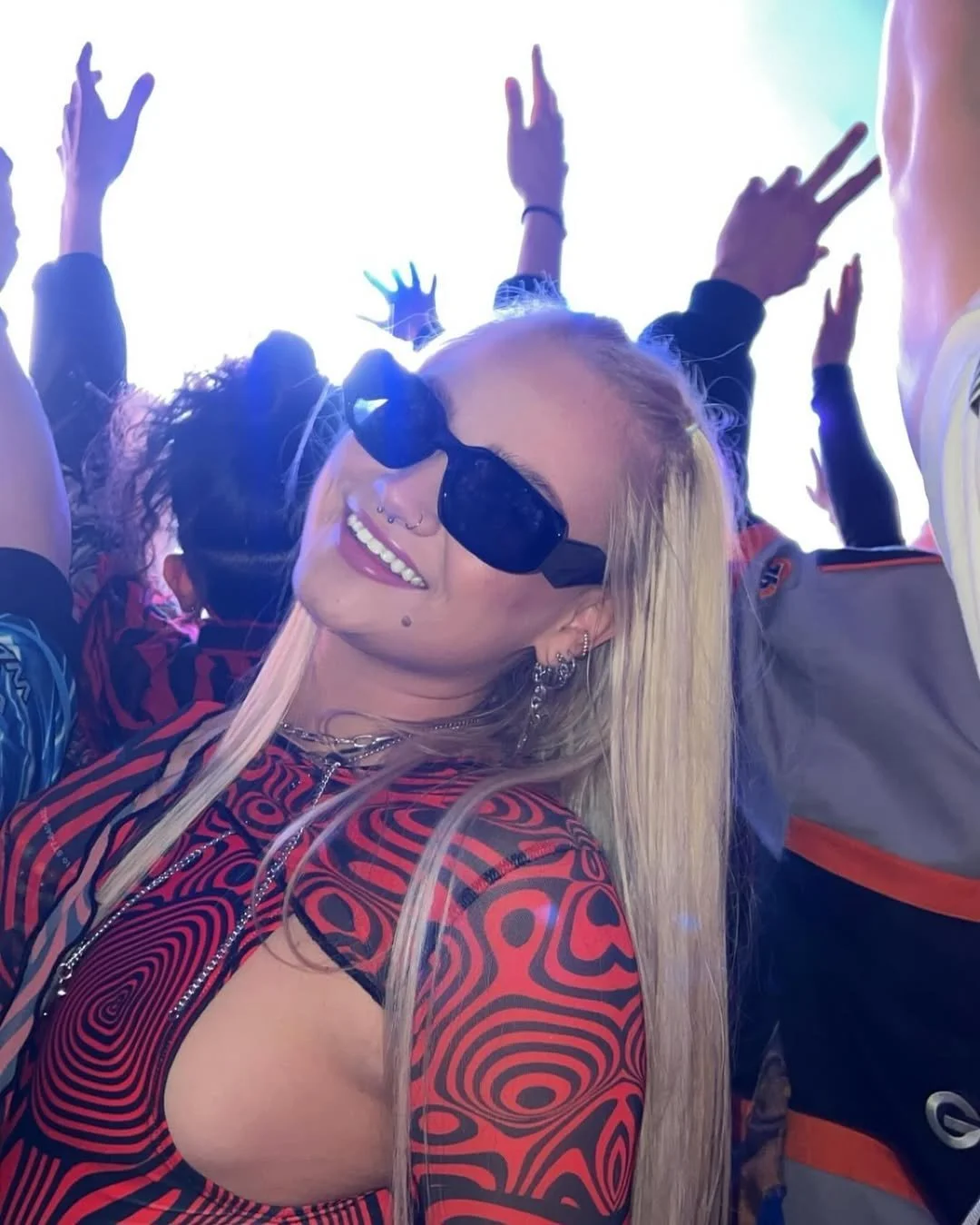 Blonde rave slut exposed image 2