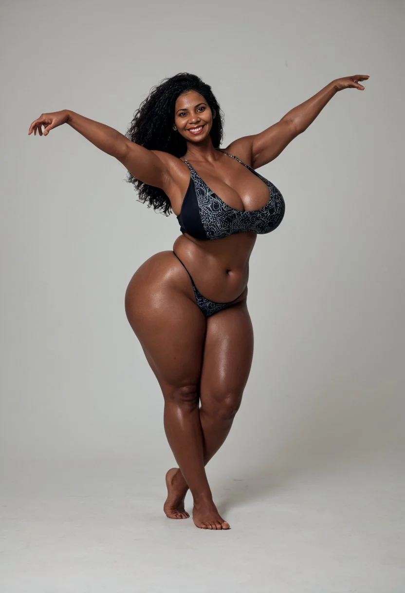 Modelo sensual negra feita na IA - AI - BIGTITS image 11