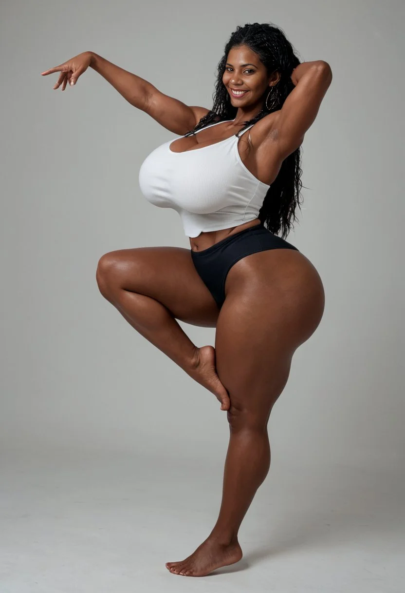 Modelo sensual negra feita na IA - AI - BIGTITS image 32