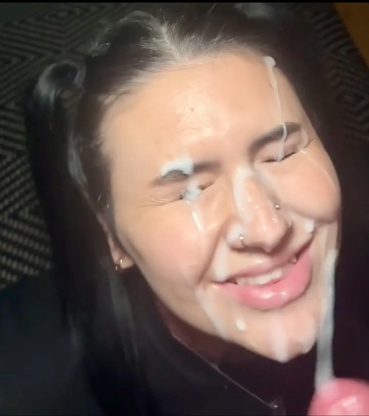 Cum covered goth cumslut with a fat pussy image 8