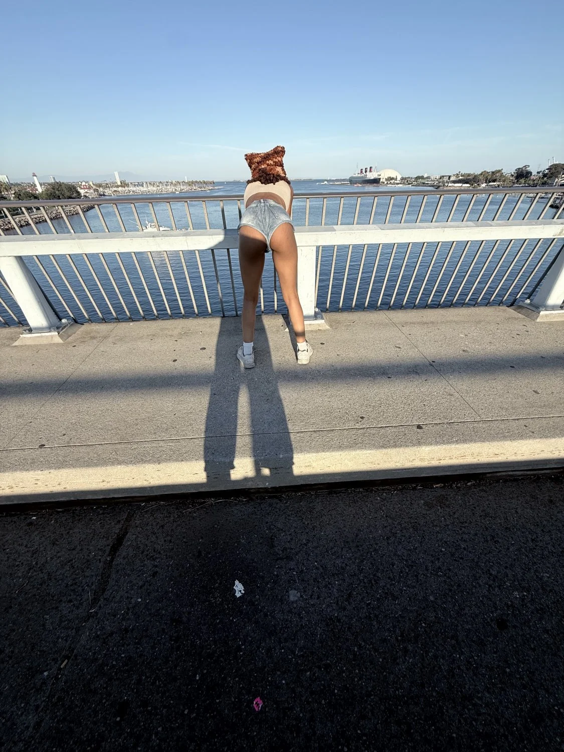 Ebony webslut sells pussy on bridge in Long Beach main image