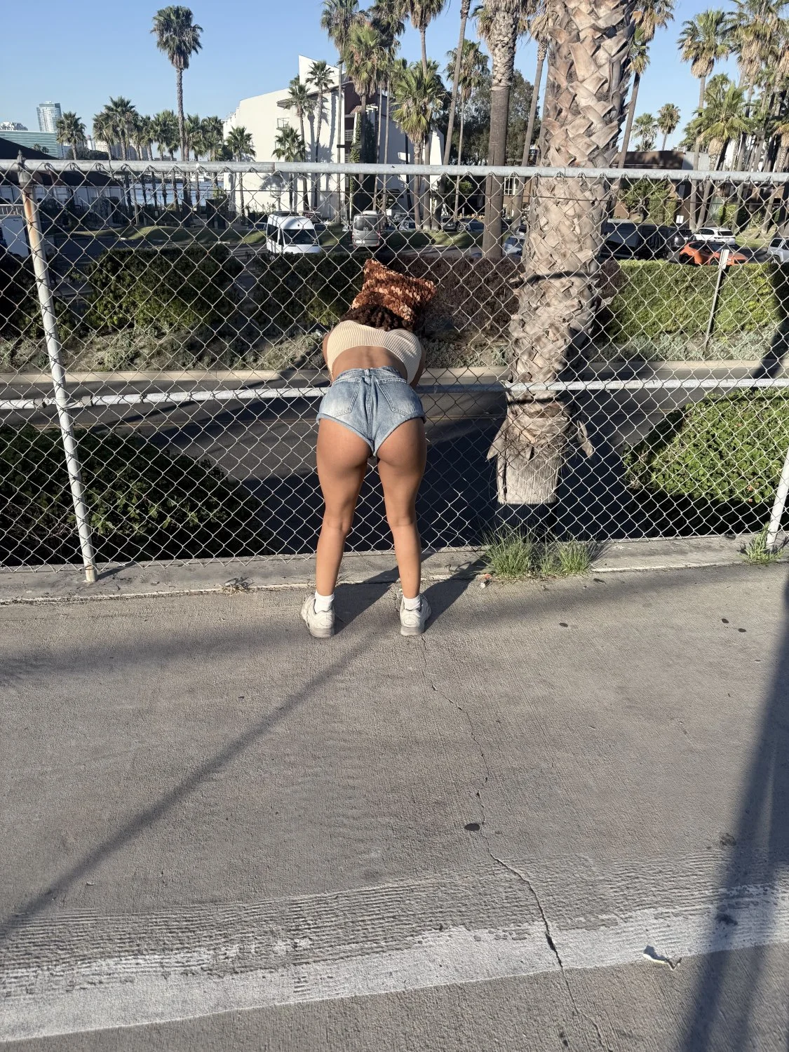 Ebony webslut sells pussy on bridge in Long Beach image 7
