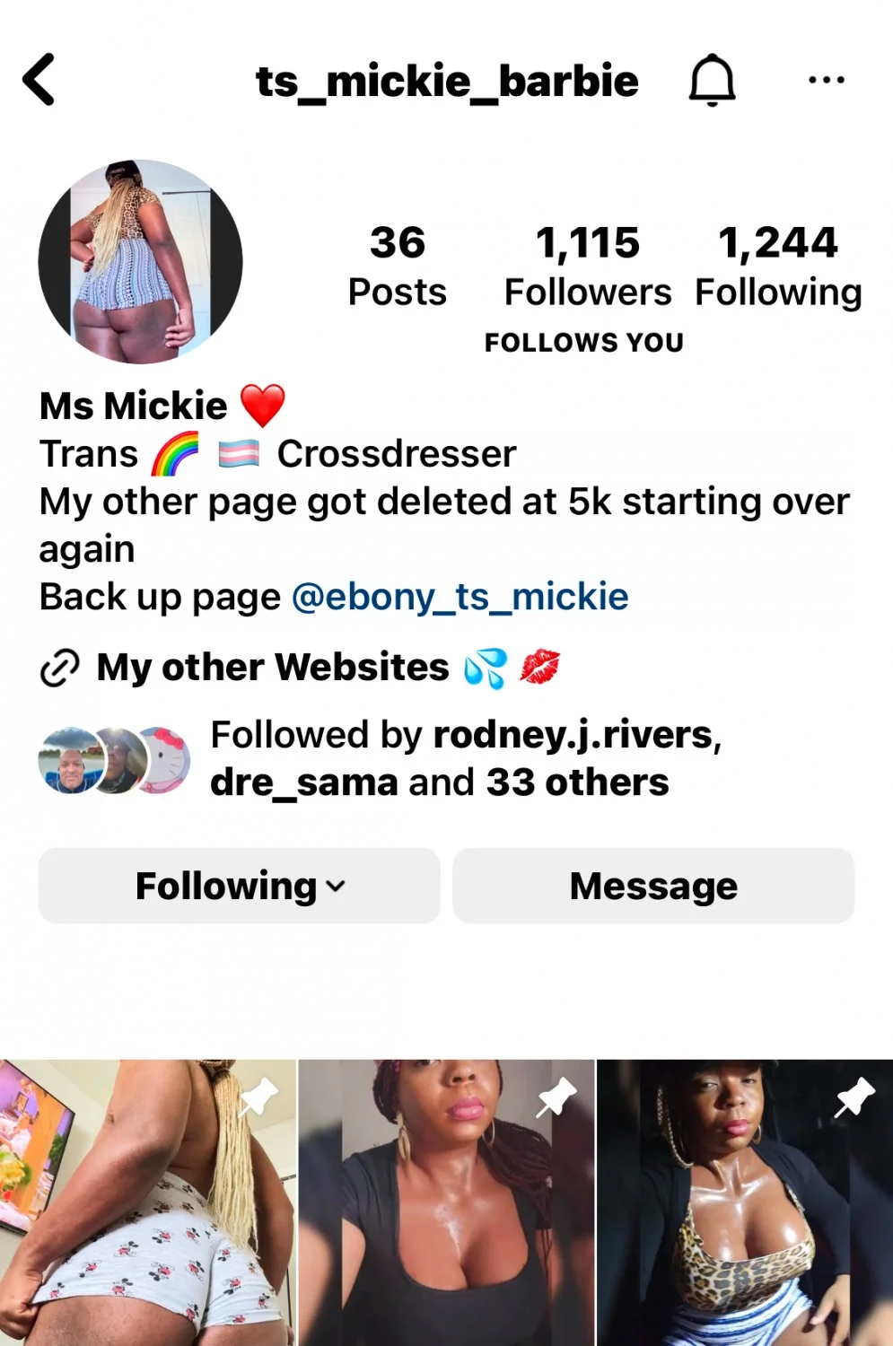 Mickie Jen Instagram post her fat ass Booty 🍑 main image