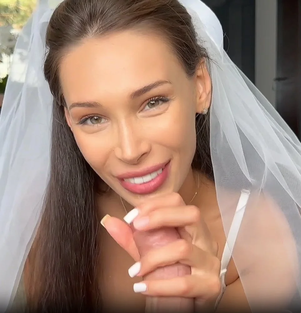 beauty in bride lingerie gives amazing pov blowjob image 10