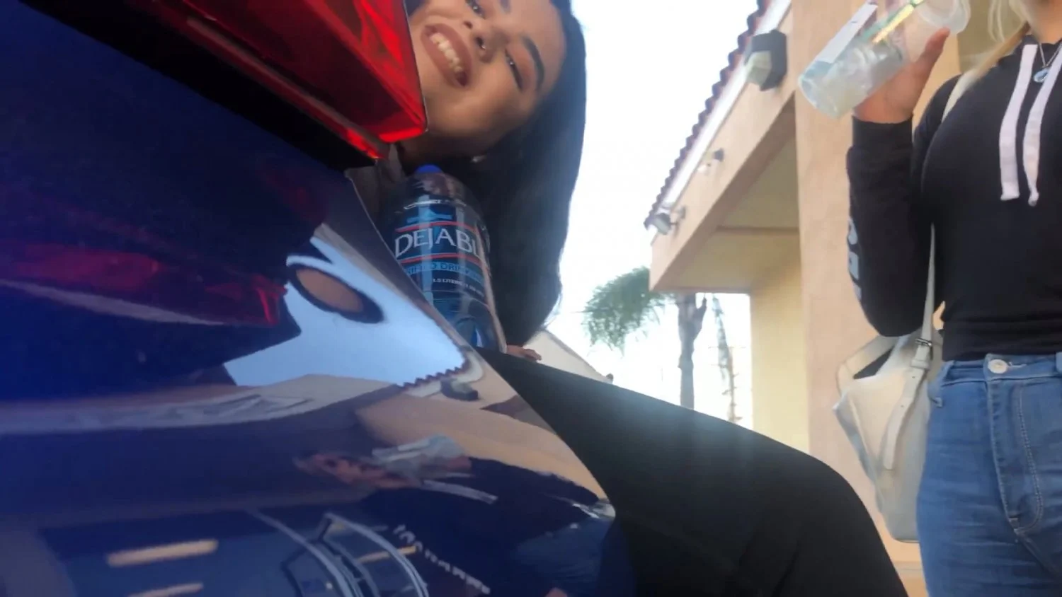My gf catches me looking at her cousin and still obeys like a good camera slut image 4