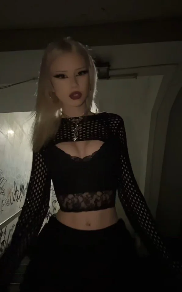 Barely legal kinky goth girl image 2