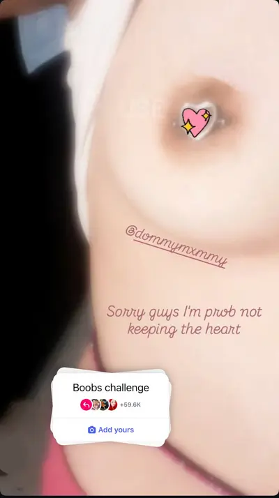 insta girl nipple cover image