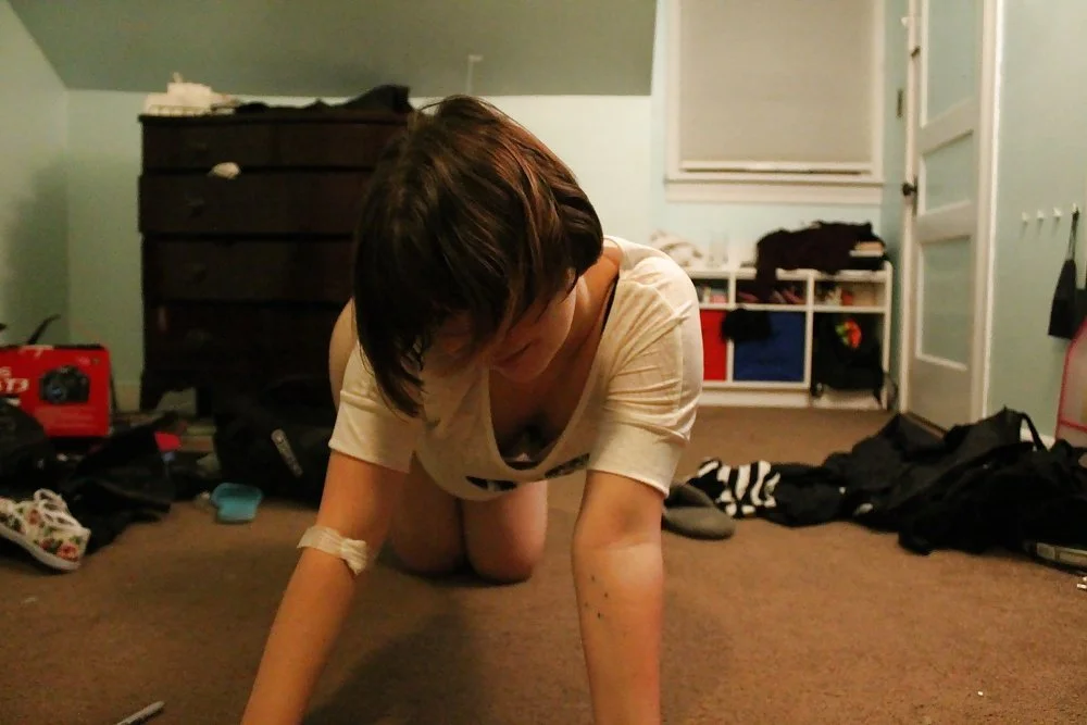 Artistic Emo teen whore has her own sexy selfie photo shoot leaked. That butthole and wet spot🔥🔥🤤 image 29