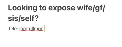 Will expose wife/gf/anyone tele iamtallman cover image