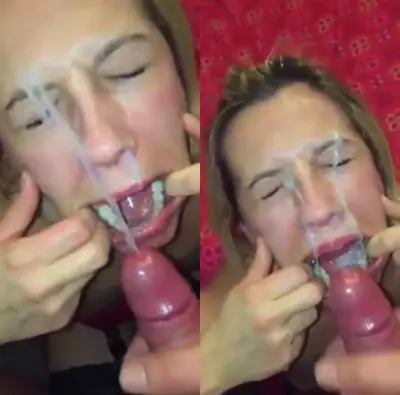 Good Wife Obeys and Holds Mouth Open For Huge Cum Blast cover image