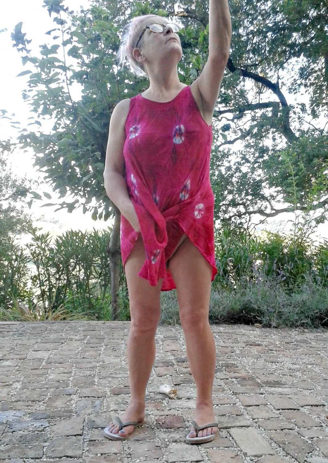 Red dress......No knickers image 10