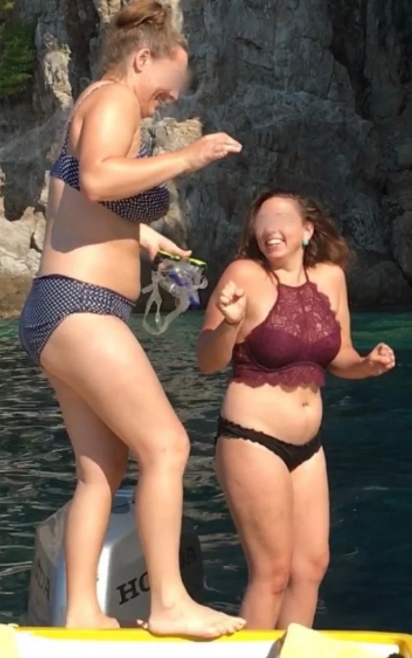 Lesbian beach sluts in bikinis on public boat private leaks image 3