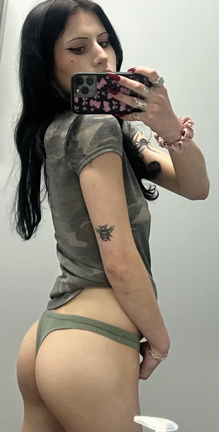 Goth girl slut showing off ass main image