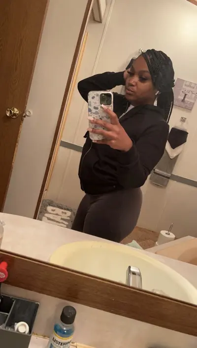 Black ghetto ugly fat bitch with big tits and ass cover image
