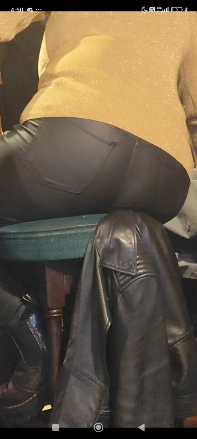 Mom. Black leather jeans. Couldn't resist .... main image
