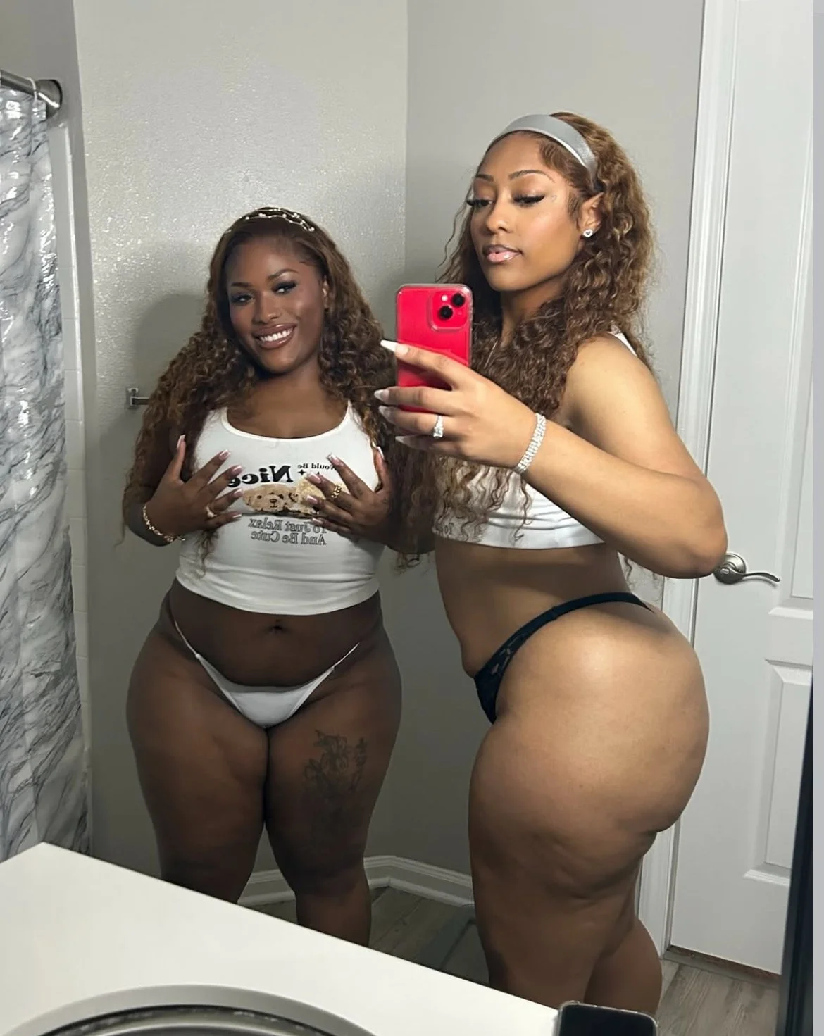 Nice Pair dark skin and light skin image 12