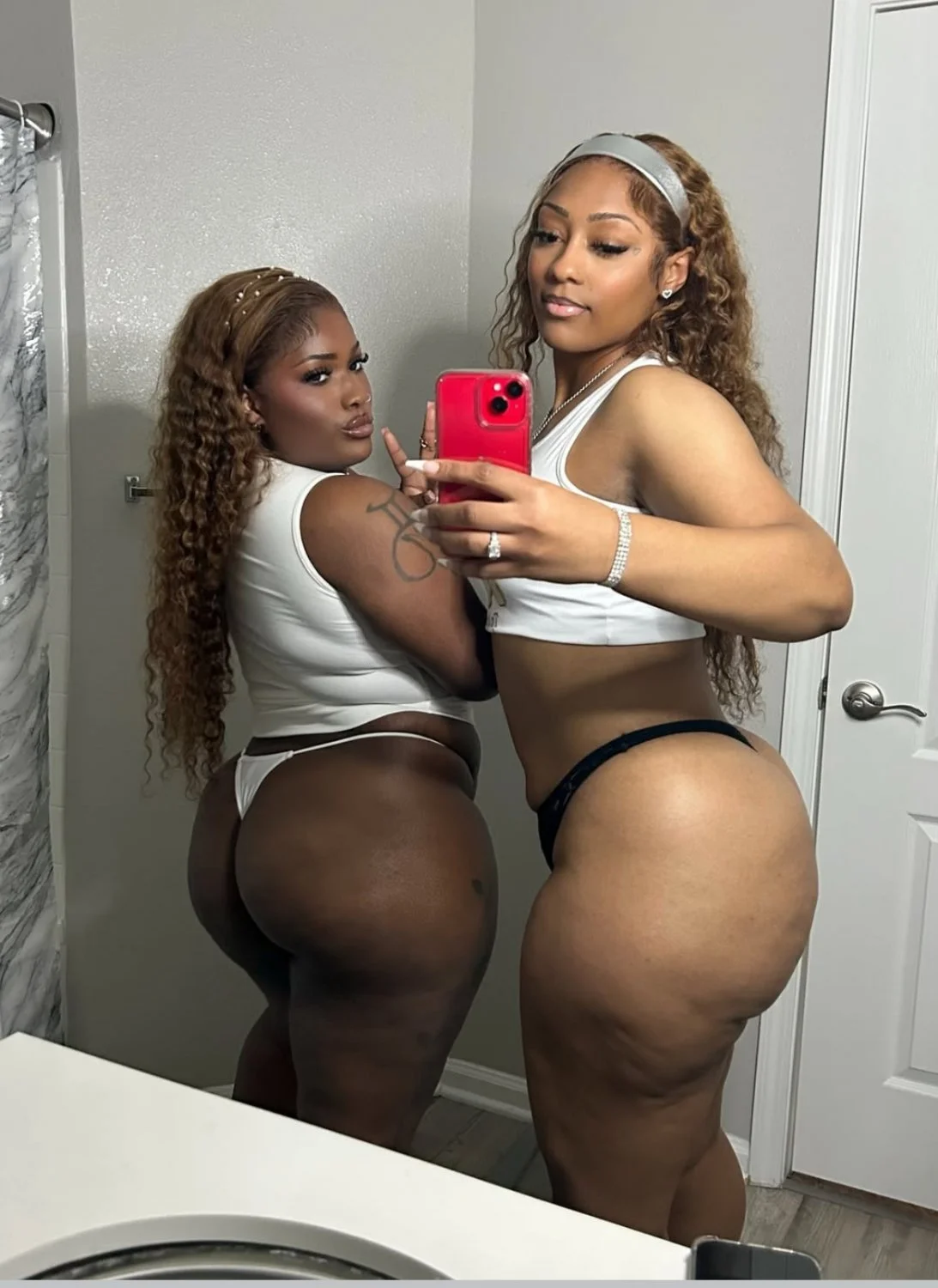 Nice Pair dark skin and light skin image 16