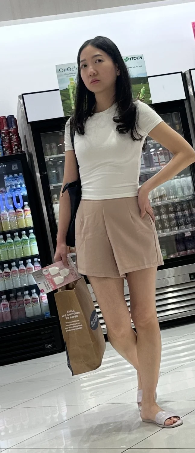 Creeping on slim asian milf main image