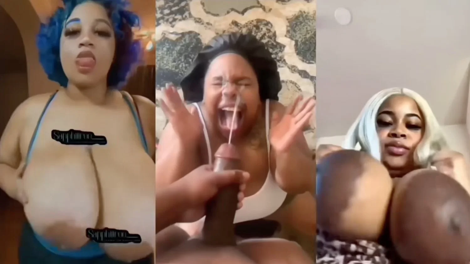 Ebony Big Black Boobs and Blowjobs Compilation image 3