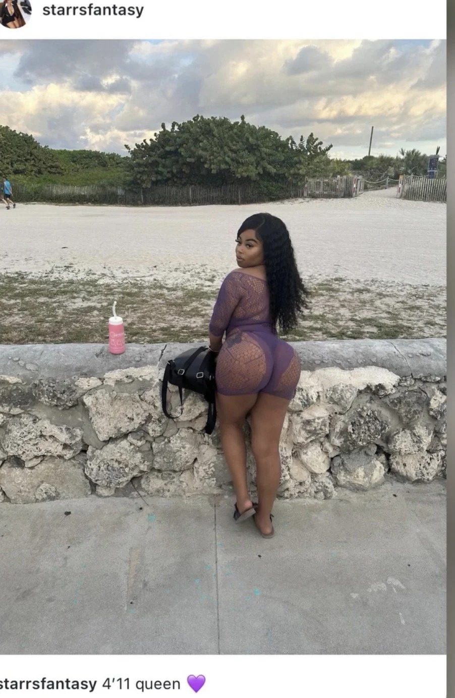 4’11 funsize Ebony chocolate stripper backshots 12 inch BBC rearranging her guts like a good slut image 1
