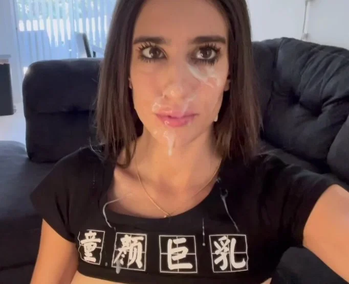 Petite sweet brunette take care of 2 dicks and takes massive Facial cum load Threesome image 10