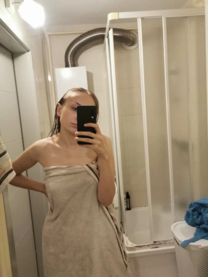 Blonde gf tits selfie image 3