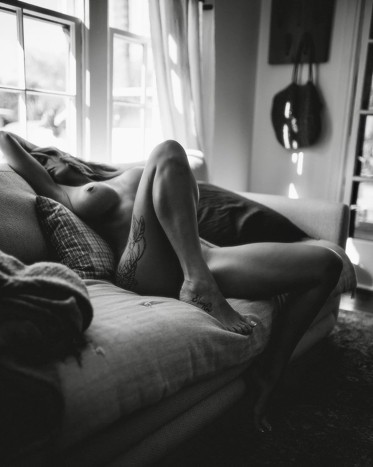 Shy pierced big tit girlfriend boudoir image 8