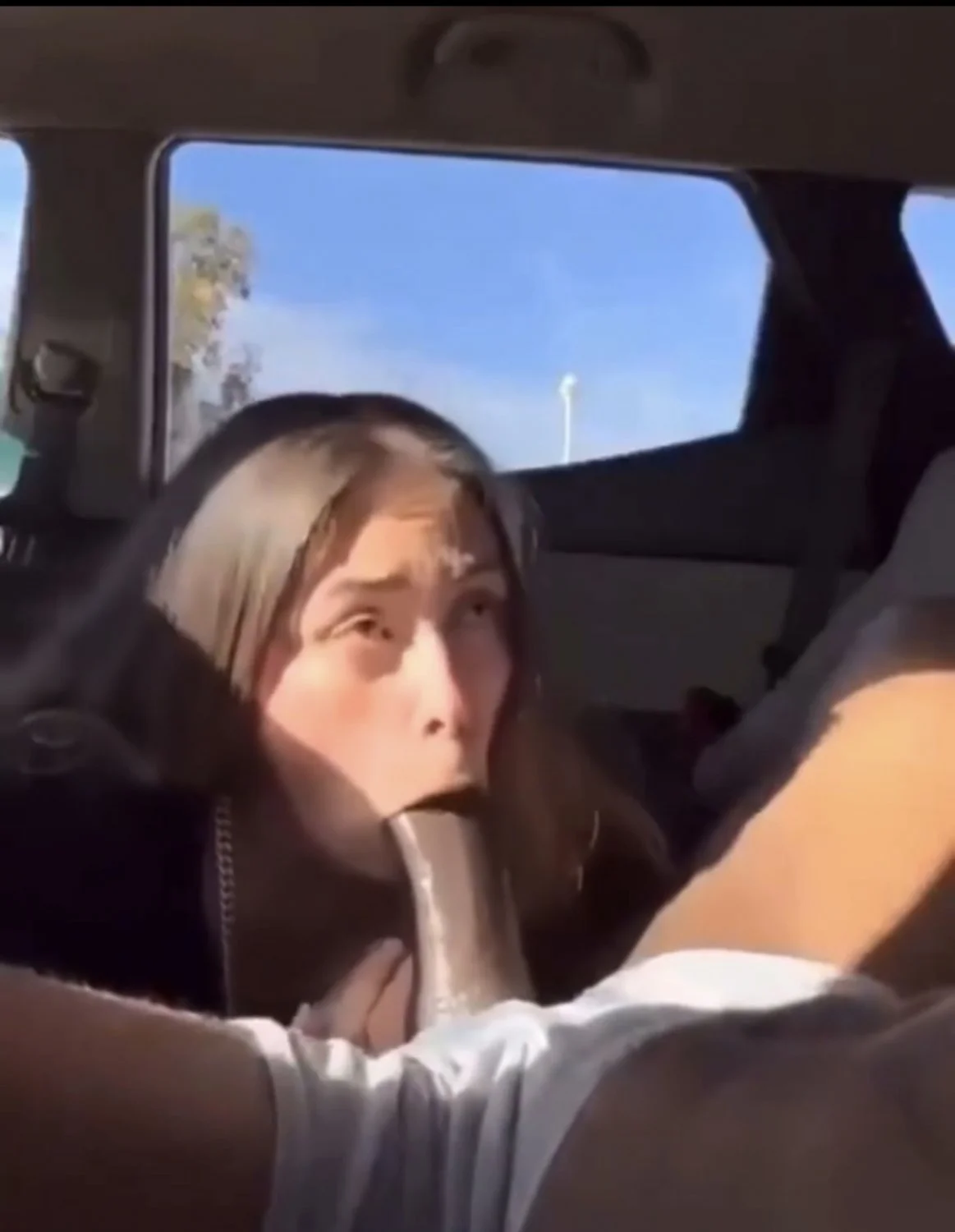 College Slut Throating A BBC before class main image