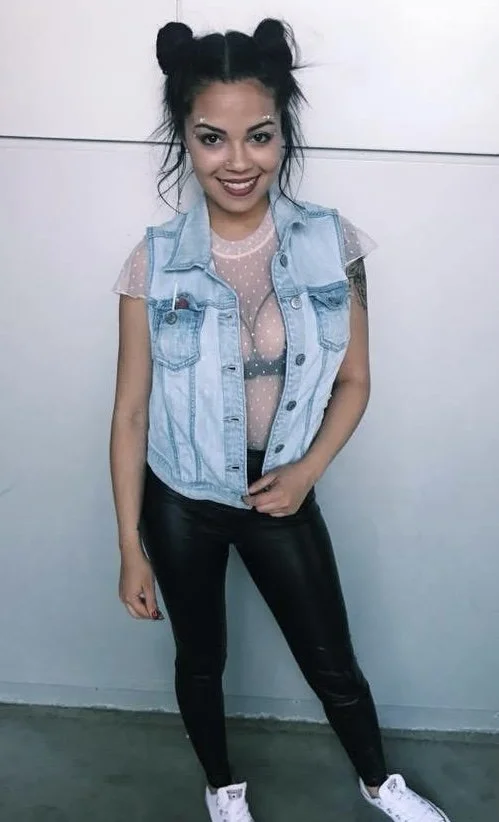 Busty nigga with a huge rack of mocha tits to crank off to image 3